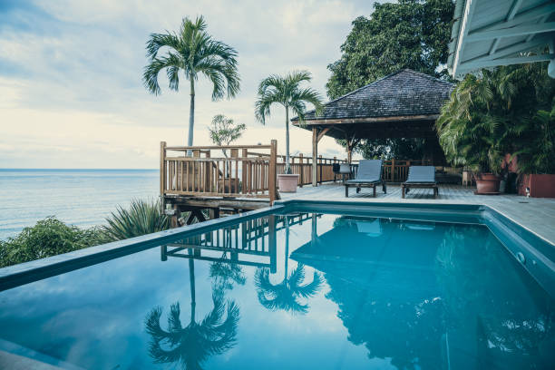 istock Luxury Villa with Terrace and Infinity Pool with Ocean Views 1192057255