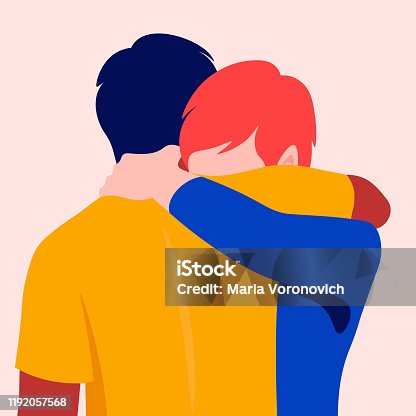 23,316 Men Hugging Illustrations & Clip Art - iStock | Two men hugging,  Three men hugging, 2 men hugging