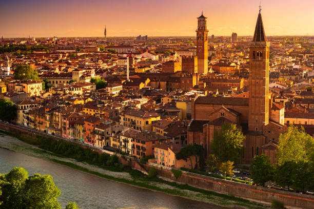 istock Panoramic view of Verona, Italy 1192057577