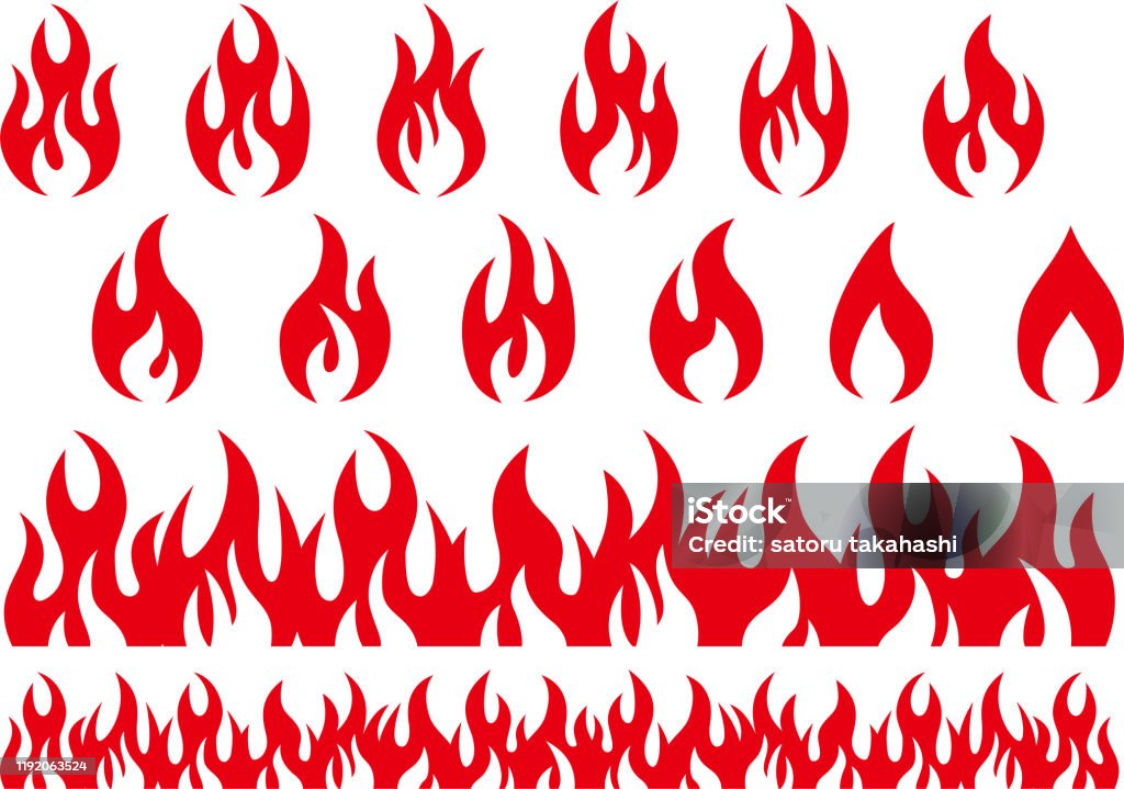 Fire Part Vector Fire Image Vector Material Collection Stock Illustration - Download ...