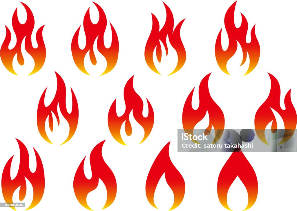 Fire Part Vector Fire Image Vector Material Collection Stock Illustration - Download ...