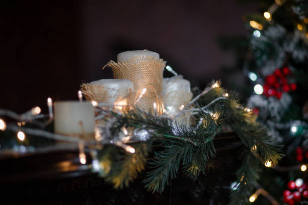istock Elements of Christmas decorations at home close-up. 1192067008