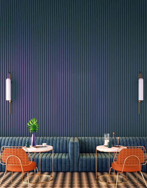 istock interior design for classic blue color trend 2020,3d rendering,3d illustration 1192069238