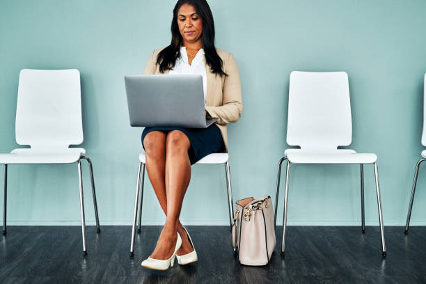 istock Researching the company she's about to be interviewed by 1192071630