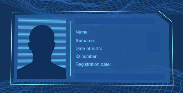 ID card visualization stock photo