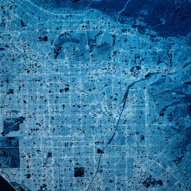 istock Anaheim California 3D Render Map Blue Top View Sept 2019 1192074535