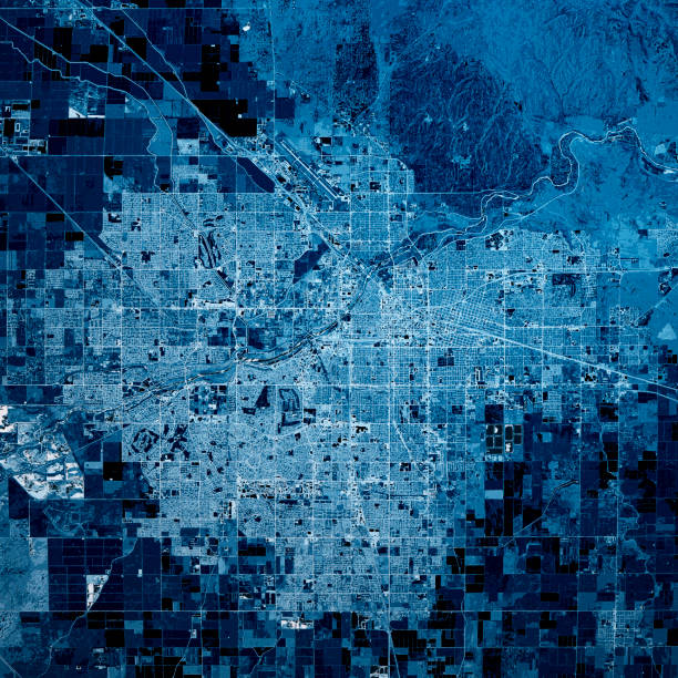 istock Bakersfield California 3D Render Map Blue Top View Jul 2019 1192074713