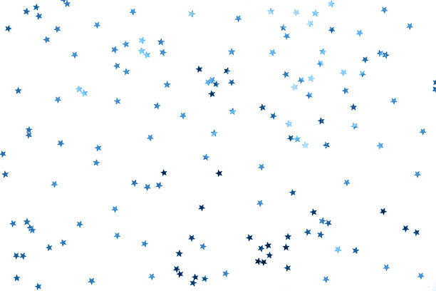 Bunch of gold stars on white background.