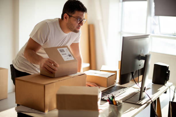 istock Young Man Working in Delivery service 1192080344