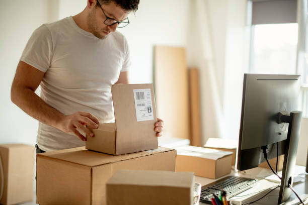 istock Young Man Working in Delivery service 1192080397