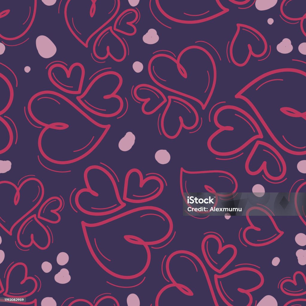Alternating Heart Pattern Seamless Repeating Pattern Of Different Size Hearts Stock Illustration ...