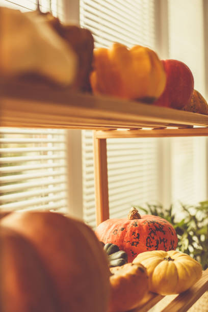 istock Winter squash on shelf by the window 1192083346