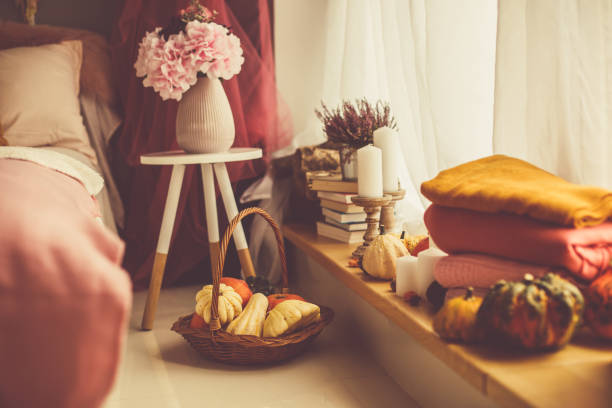 istock Autumn decor in bedroom 1192084139