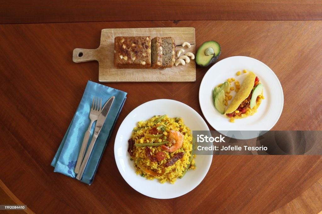 Mexican Lunch Buffet Stock Photo - Download Image Now - Banana Bread