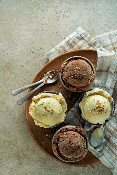 istock Ice cream with chocolate and vanilla flavours 1192084492