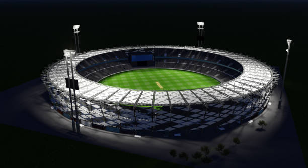 stadium 3d render - críquet fotografías e imágenes de stock