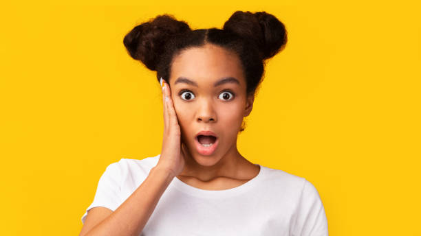 istock Amazed african american girl looking at camera 1192087366