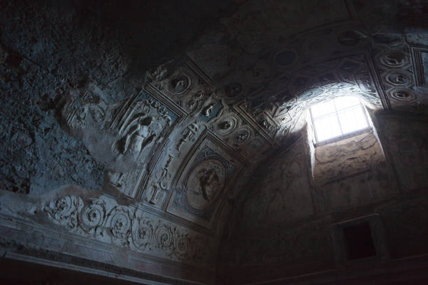 The Forum Baths of Pompeii (Pompei). Ancient Roman city in Pompei, Province of Naples, Campania, Italy