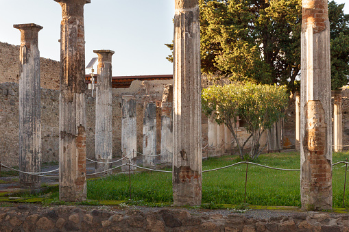 House of the faun of Pompeii (Pompei). Ancient Roman city in Pompei, Province of Naples, Campania, Italy