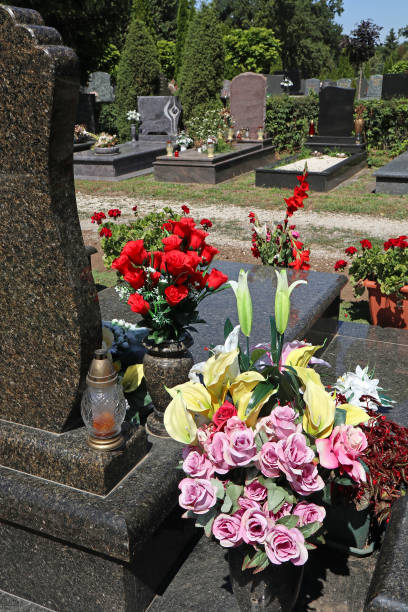 istock Tombstone in the public cemetery 1192088629