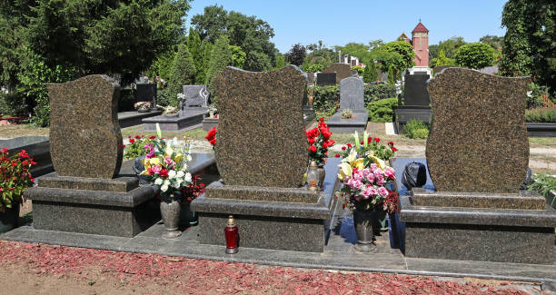 istock Tombstone in the public cemetery 1192088644