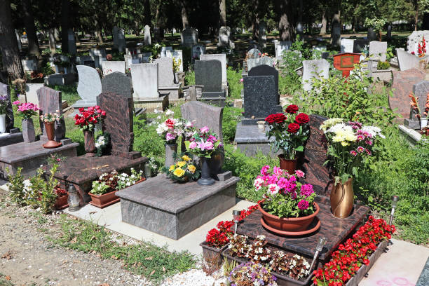 istock Tombstone in the public cemetery 1192088655