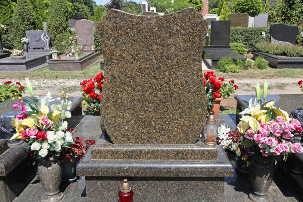 istock Tombstone in the public cemetery 1192088658