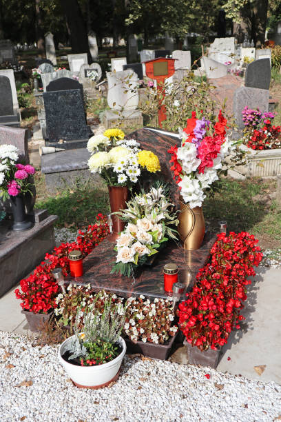 istock Tombstone in the public cemetery 1192088682