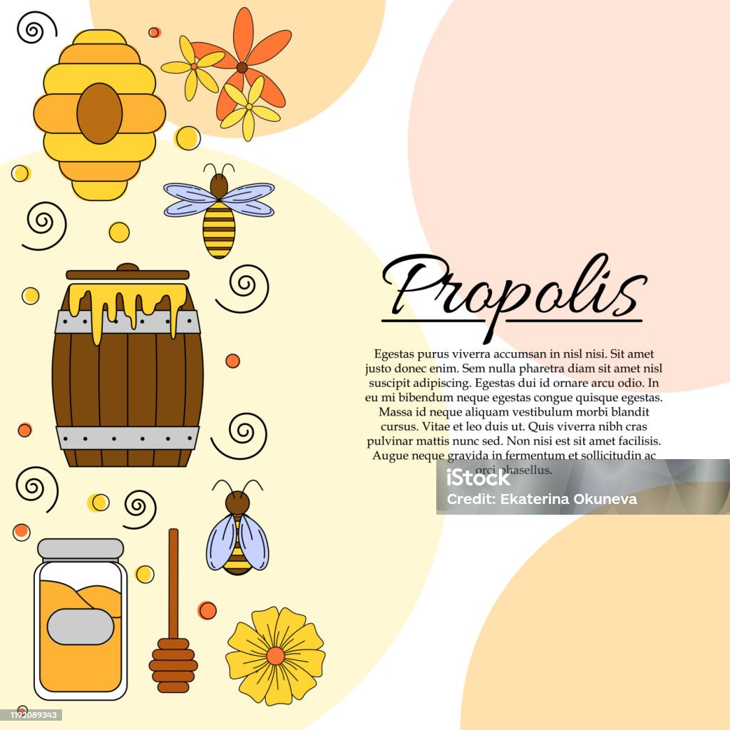 Methods Propolis Design Slide Propolis Card Concept Vector Honey Illustration For Design And Web ...