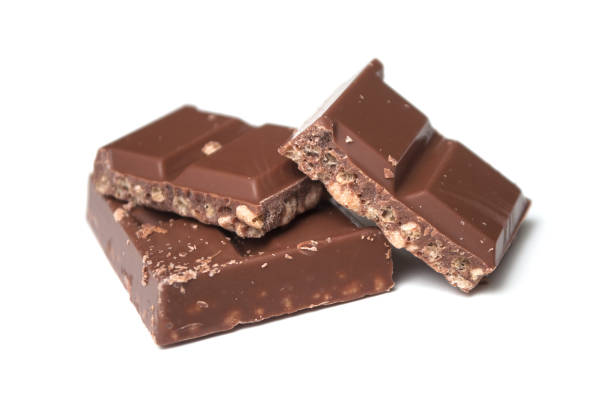 istock milk puffed rice chocolate blocks on white background 1192091494