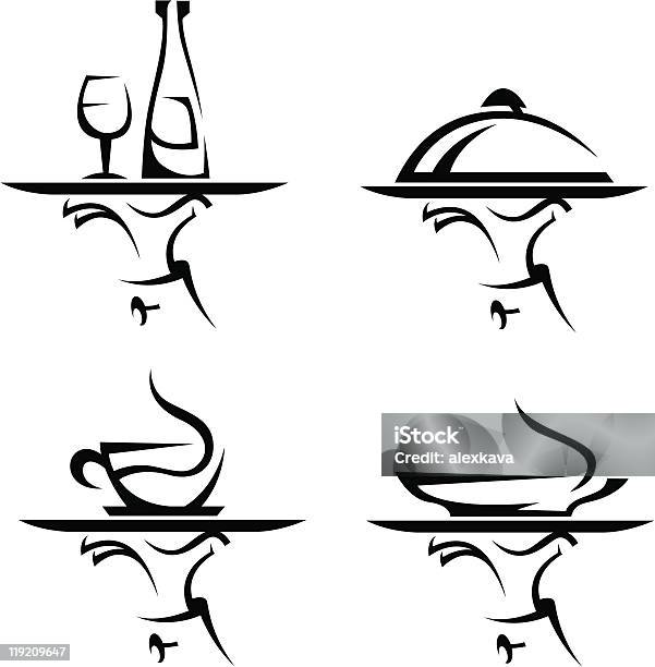 Ilustración de Icono De Restaurantes y más Vectores Libres de Derechos de Alimento - Alimento, Bandeja, Bebida