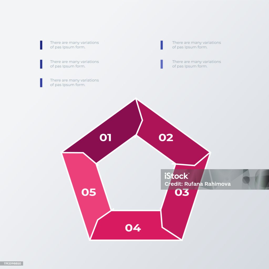 Visualised Numbers Visualized Numbers Hexagon Infographic Template Design Business Concept ...