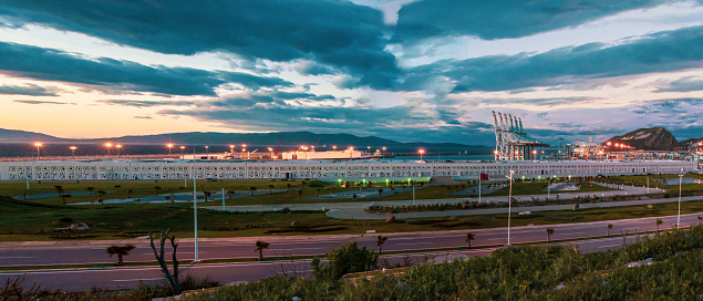 TANGER, MOROCCO -  Cargo terminals in Tanger-Med Port, Morocco