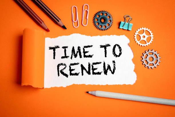 Time to renew. Businesses, strategies, plans and goals concept Time to renew. Businesses, strategies, plans and goals concept. Text under torn paper organized group stock pictures, royalty-free photos & images