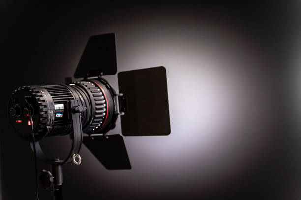 istock LED stage light with protective shutters  on black and grey background 1192100712