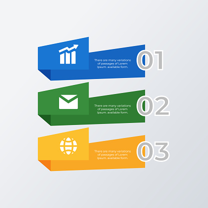Visualised Numbers Informational Visualized Numbers Infografik Şablon Tasarımı 3 Seçenek ...