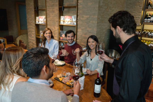 istock Group of friends at a winetasting 1192104594