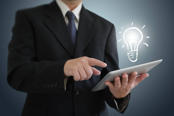 istock Businessman creative bright idea innovation business leadership 1192104698