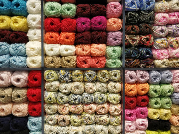 istock Multi colored balls of wool yarn 1192107475
