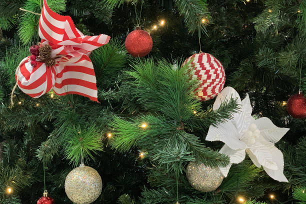 istock Christmas decoration on the tree close-up 1192109213