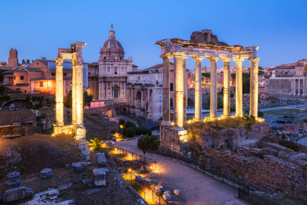 istock Dusk at the Roman Forum 1192112539