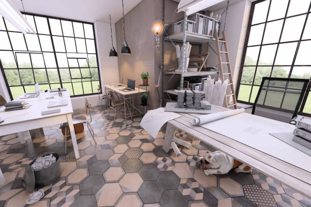 Contemporary home office interior