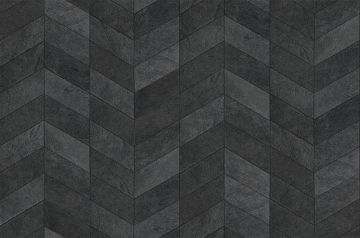 Herringbone pattern surface classic style stone paving, seamless texture map.