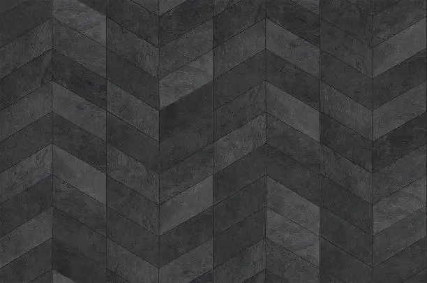 Photo of Herringbone pattern surface classic style stone paving, seamless texture map.