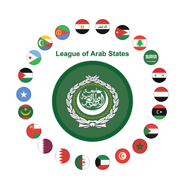 illustrations, cliparts, dessins animés et icônes de drapeau national de la ligue arabe, couleurs officielles et proportion correctement. le drapeau de la ligue des états arabes - oman flag national flag symbol