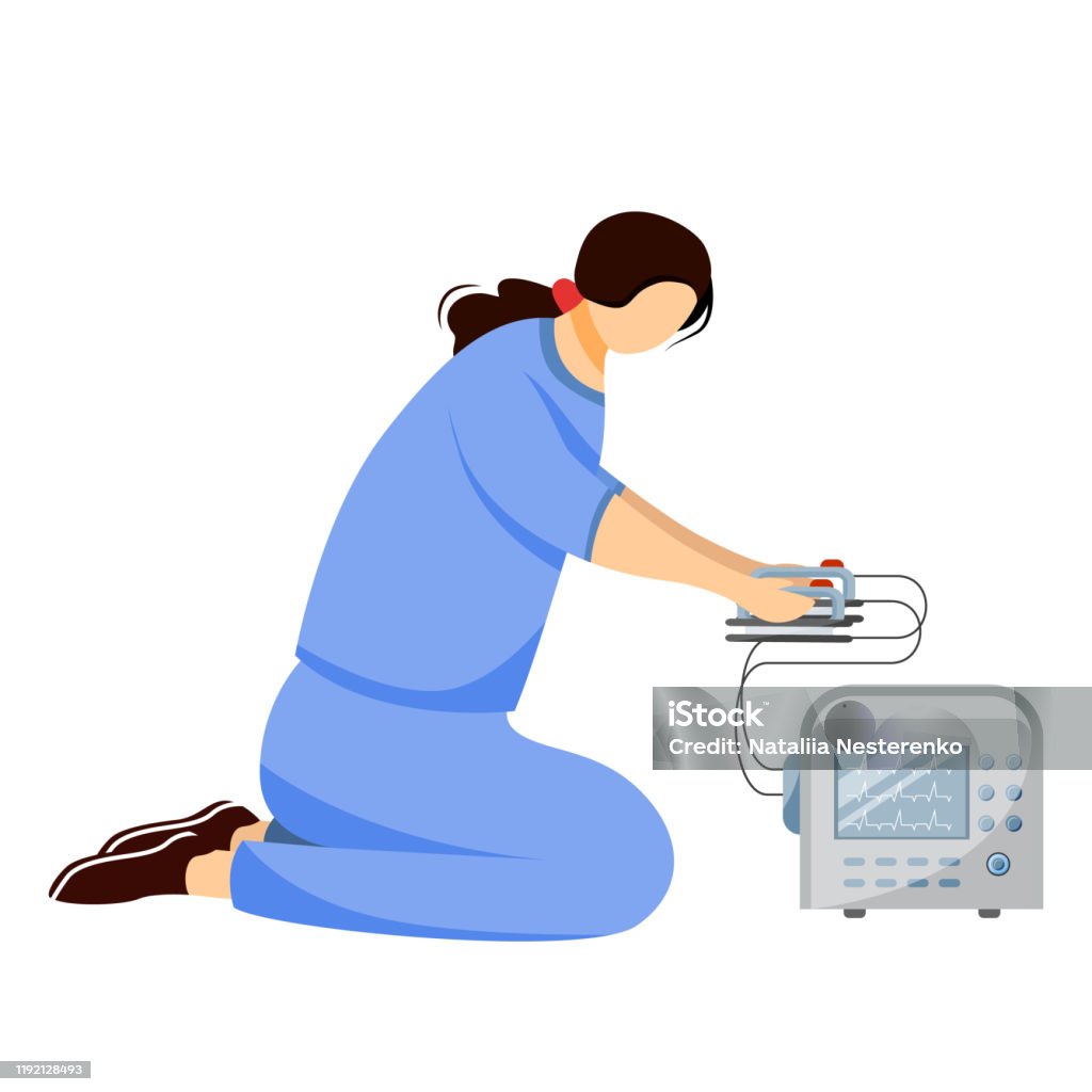 Ilustración de Médico De Urgencias Con Ilustración Vectorial Plana Dedesfibriladora Equipos De Primeros Auxilios Y Atención De Emergencia Paramédico Médico Médico Listo Para La Reanimación Personaje De Dibujos Animados Aislado Terapeuta y Ilustración de Médico De Urgencias Con Ilustración Vectorial Plana Dedesfibriladora Equipos De Primeros Auxilios Y Atención De Emergencia Paramédico Médico Médico Listo Para La Reanimación Personaje De Dibujos Animados Aislado Terapeuta y