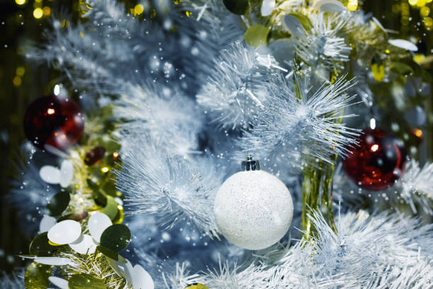 istock Christmas toys on the tree in focus. 1192128613