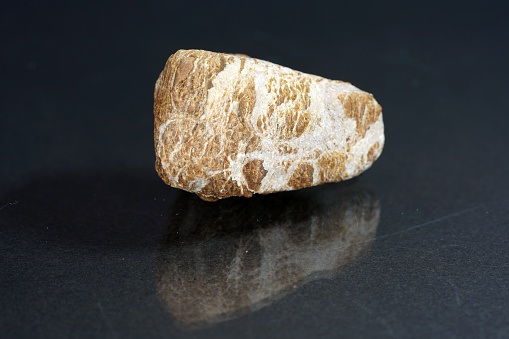 Pieces of gold in the rock