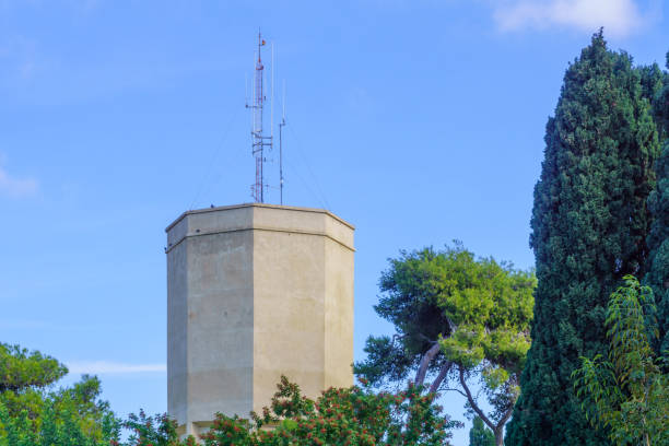 istock Historic water tower, in the Carmel Center, Haifa 1192136825