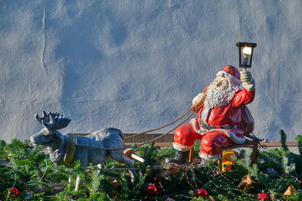 Santa claus and his reindeer